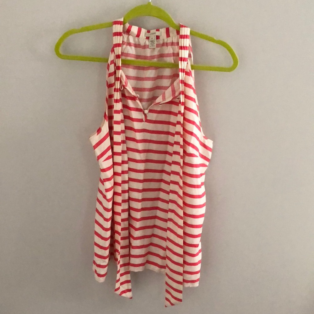 JCrew Striped Halter Neck Top